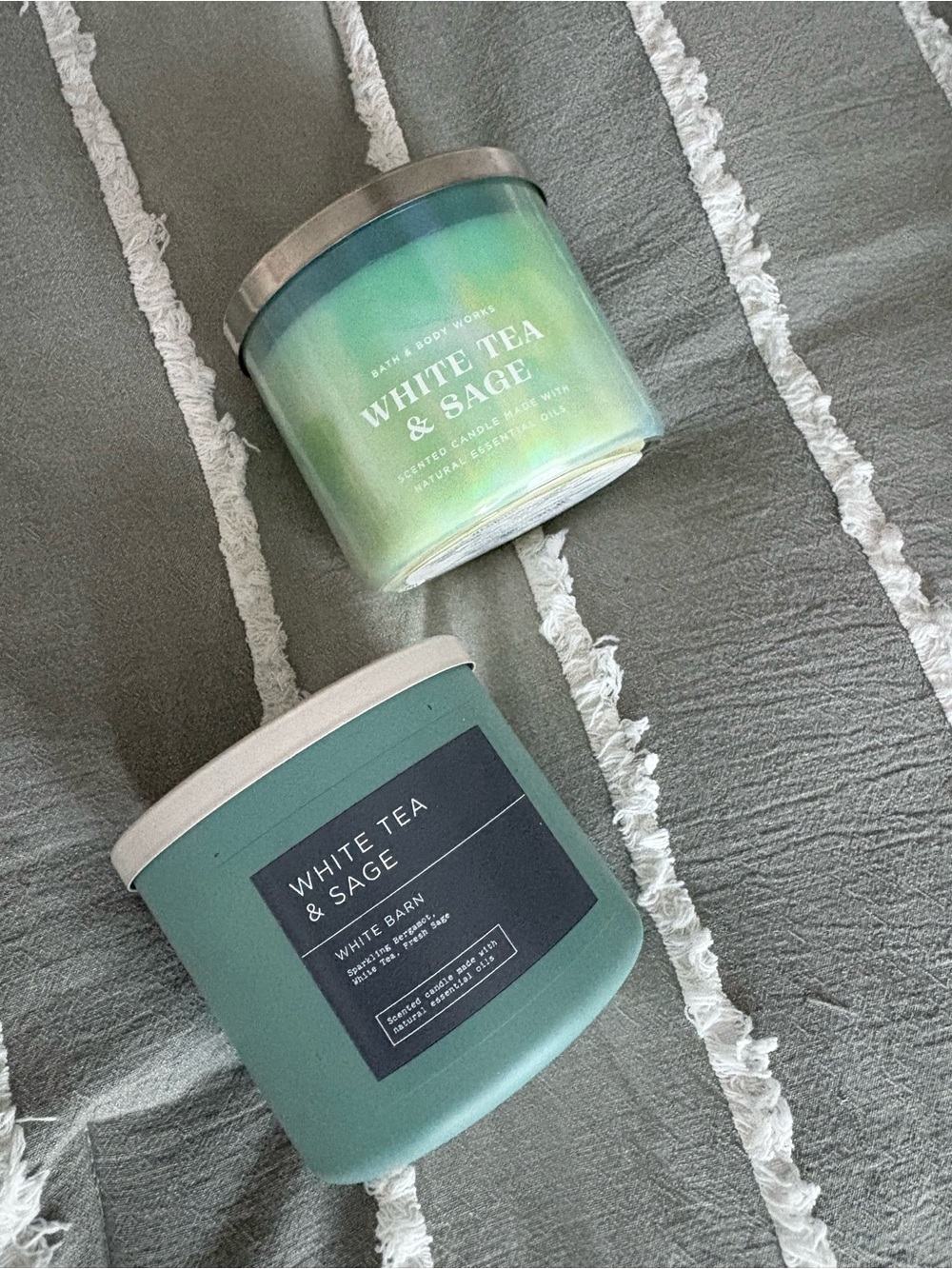 Bath & Body Works White Tea & Sage Candle Bundle